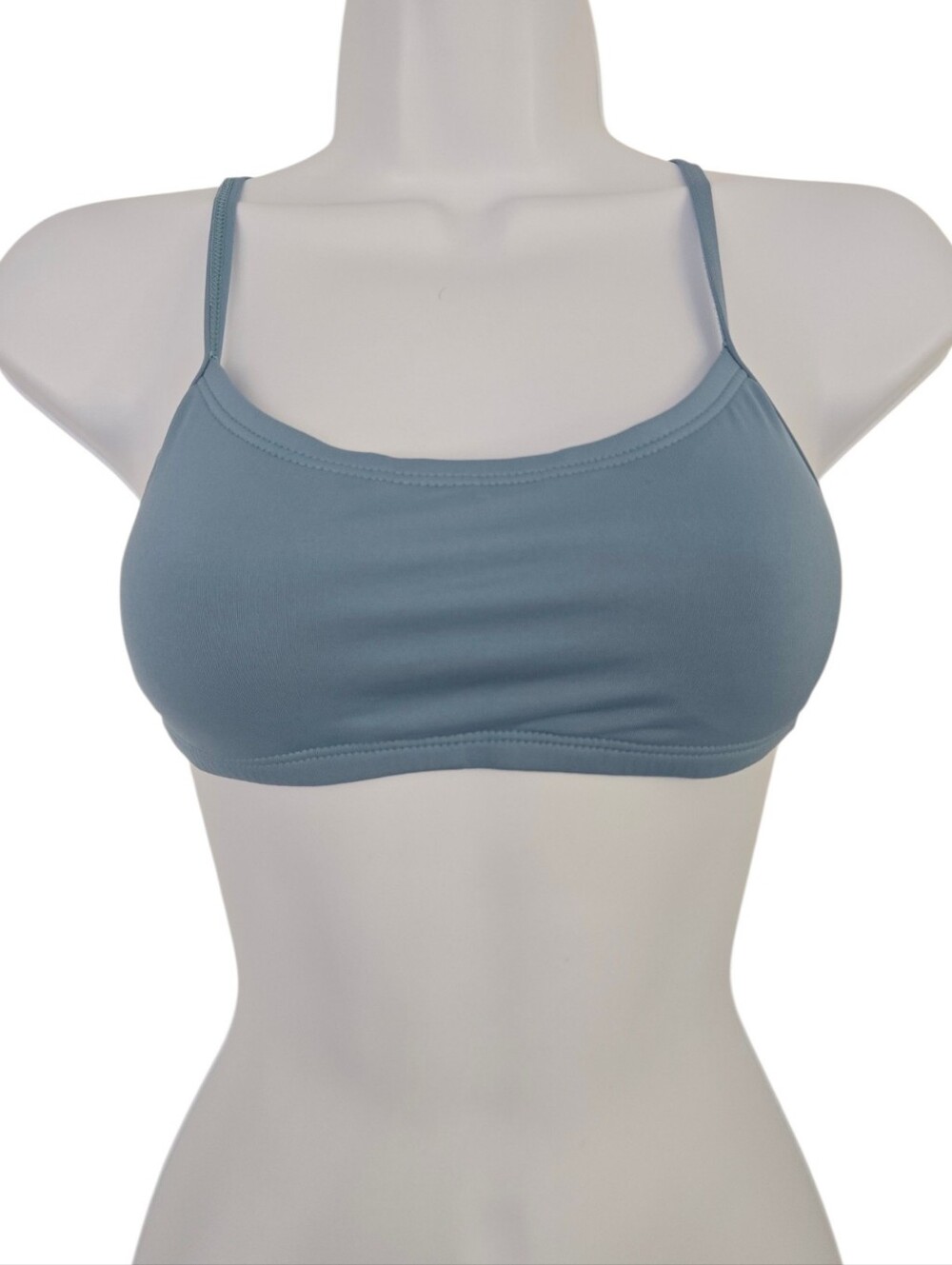 🩵 Nike Racerback Bikini Swim Top Dusty Blue Size Small - Picture 2 of 4